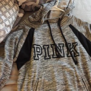 pink sweatshirt barley worn